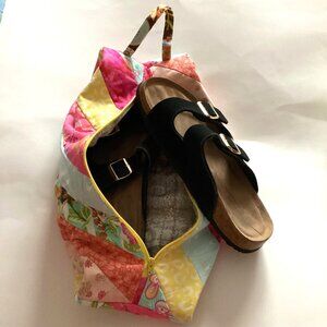 Handmade Expandable Zipper Travel Shoe Bag Knitting Cosmetics Toiletry Pouch